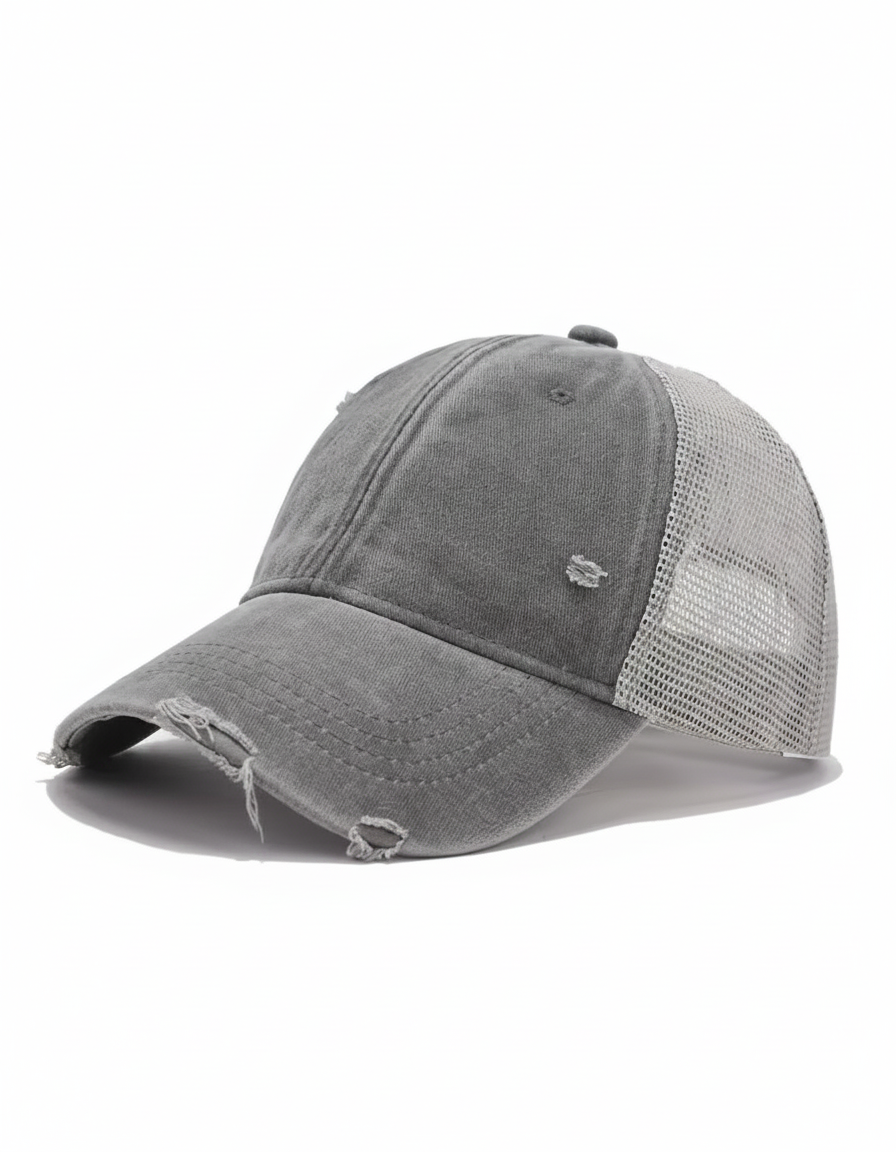 Distressed Washed Mesh Trucker Baseball Cap