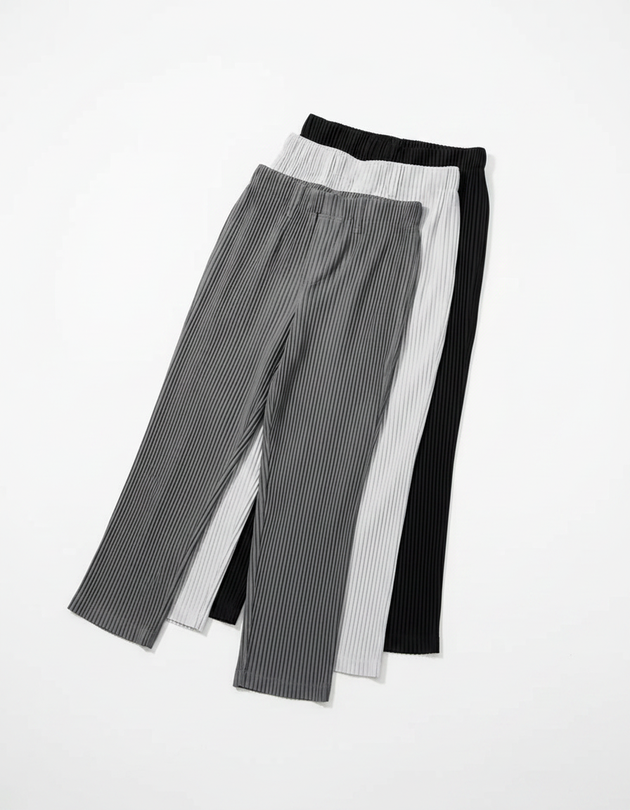 Men's Pleated Casual Loose Wide Leg Draped Trousers