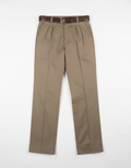Pure Cotton Double Pleat High Waist Loose Trousers