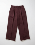Casual Solid Color Twill Straight-Leg Trousers | Wide Leg