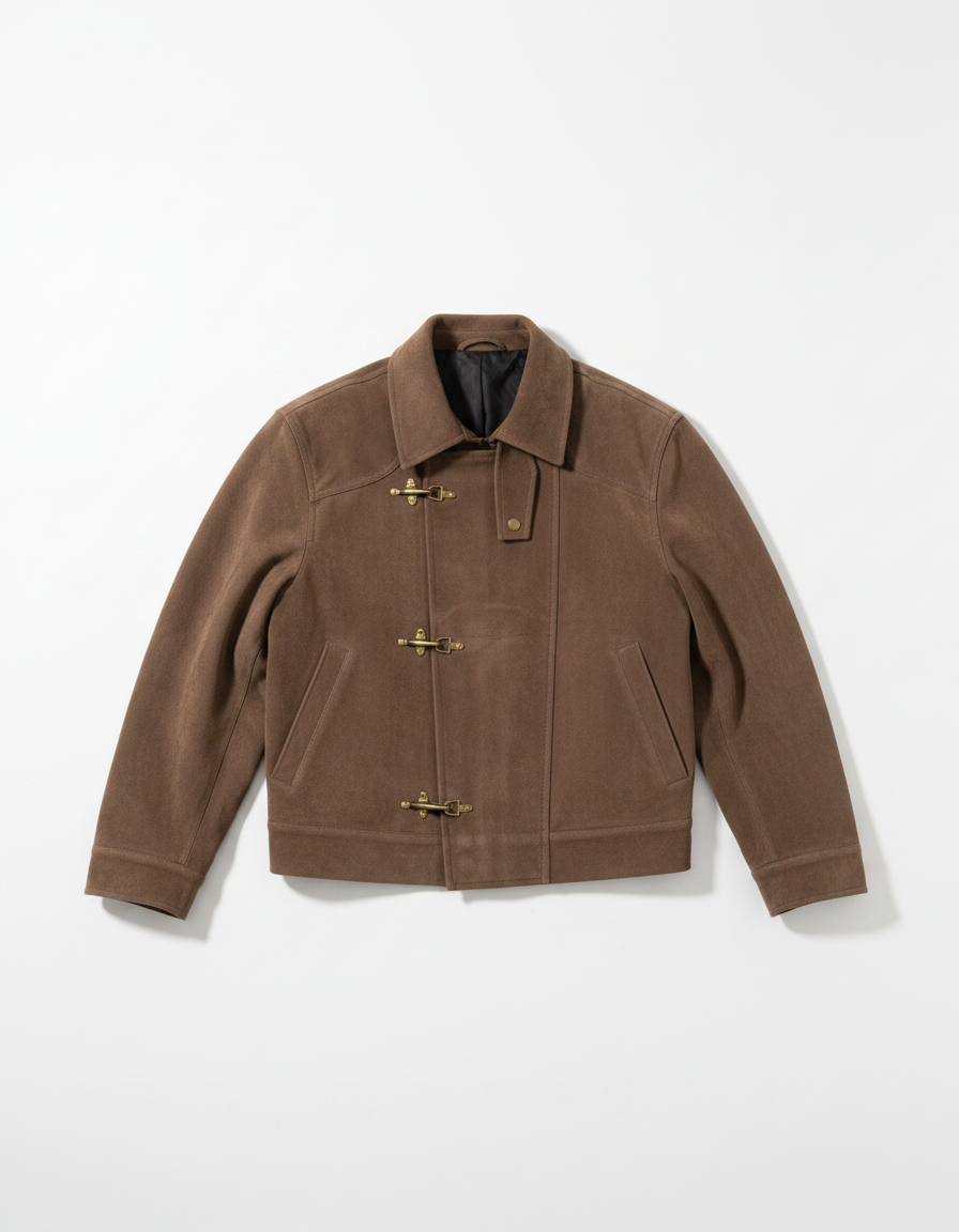 Vintage Suede Toggle Jacket | Casual Lapel Short Coat