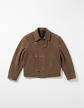 Vintage Suede Toggle Jacket | Casual Lapel Short Coat