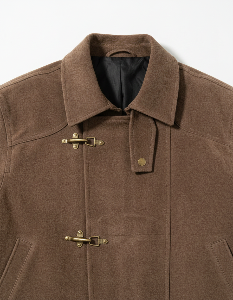 Vintage Suede Toggle Jacket | Casual Lapel Short Coat