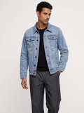 Slim Fit Denim Jacket | Cotton Made
