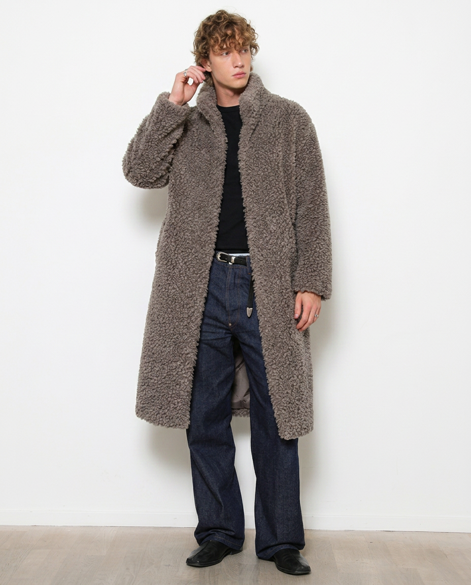 Long Sheepskin Winter Coat | Teddy Coat