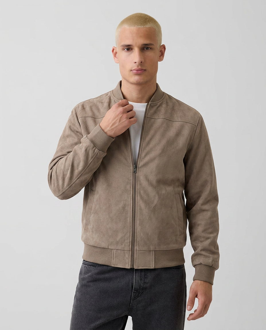 Suede Zipper Jacket | Multiple Colors