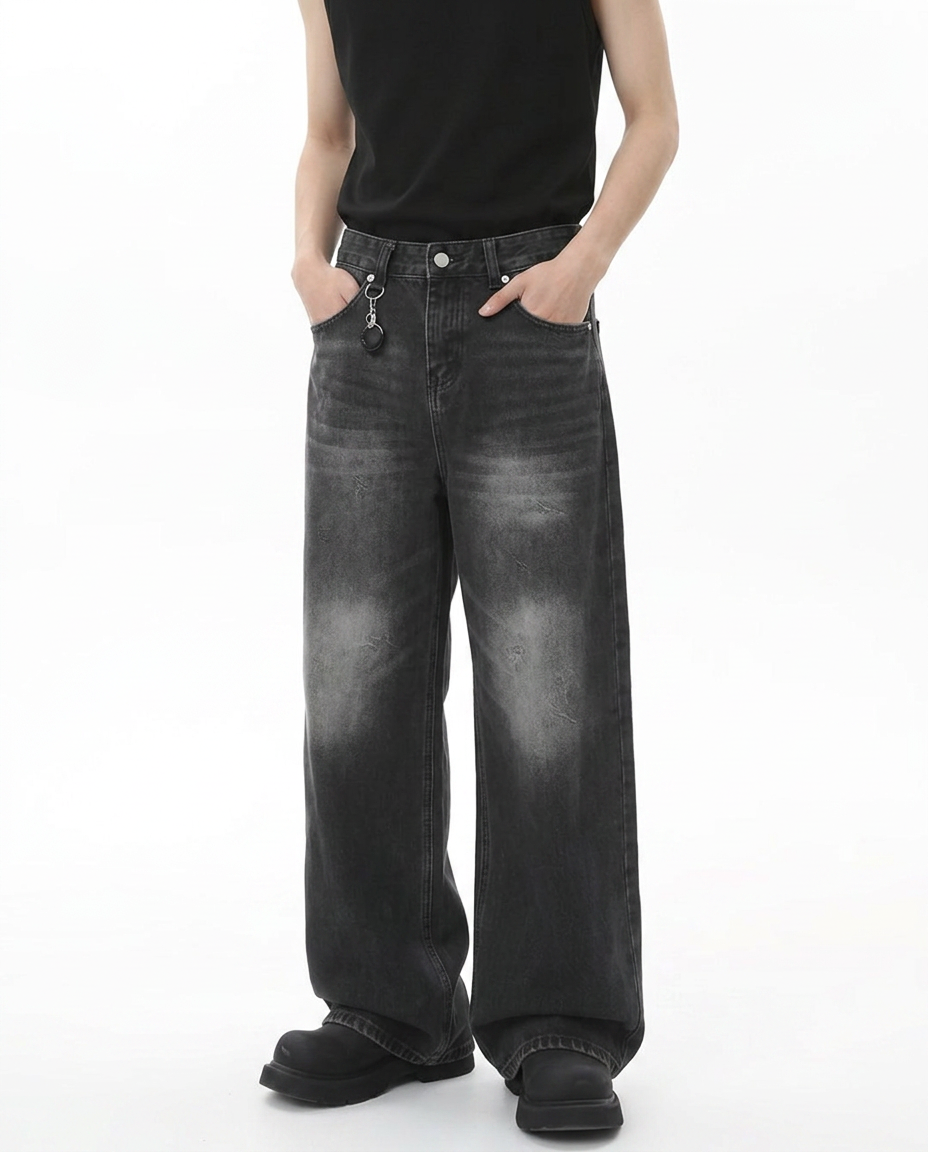 Washed Baggy Jeans