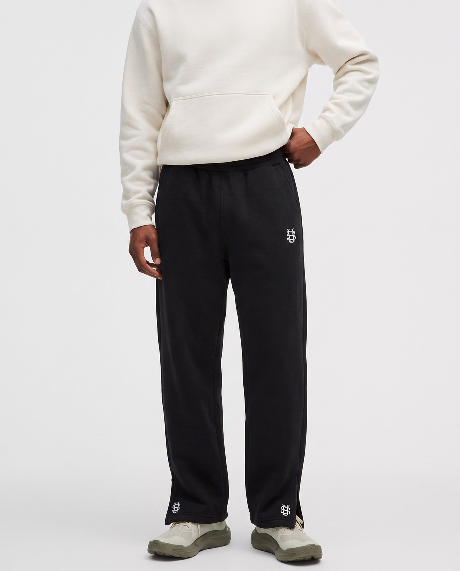 Straight-Leg Casual Sweatpants | Grey & Black
