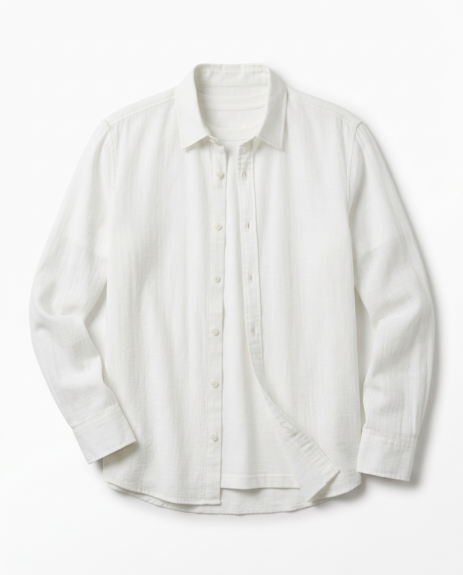 Lightweight Linen Button-Up Shirt