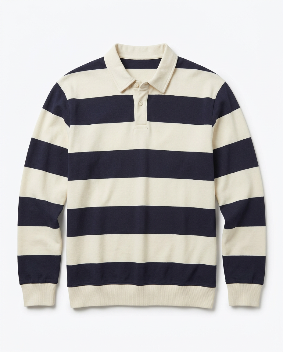 Striped Rugby Polo Longsleeve