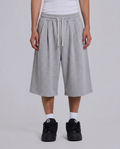 Men's Casual 3/4 Sports Shorts | Drawstring Elastic Waist Loose Wide Leg