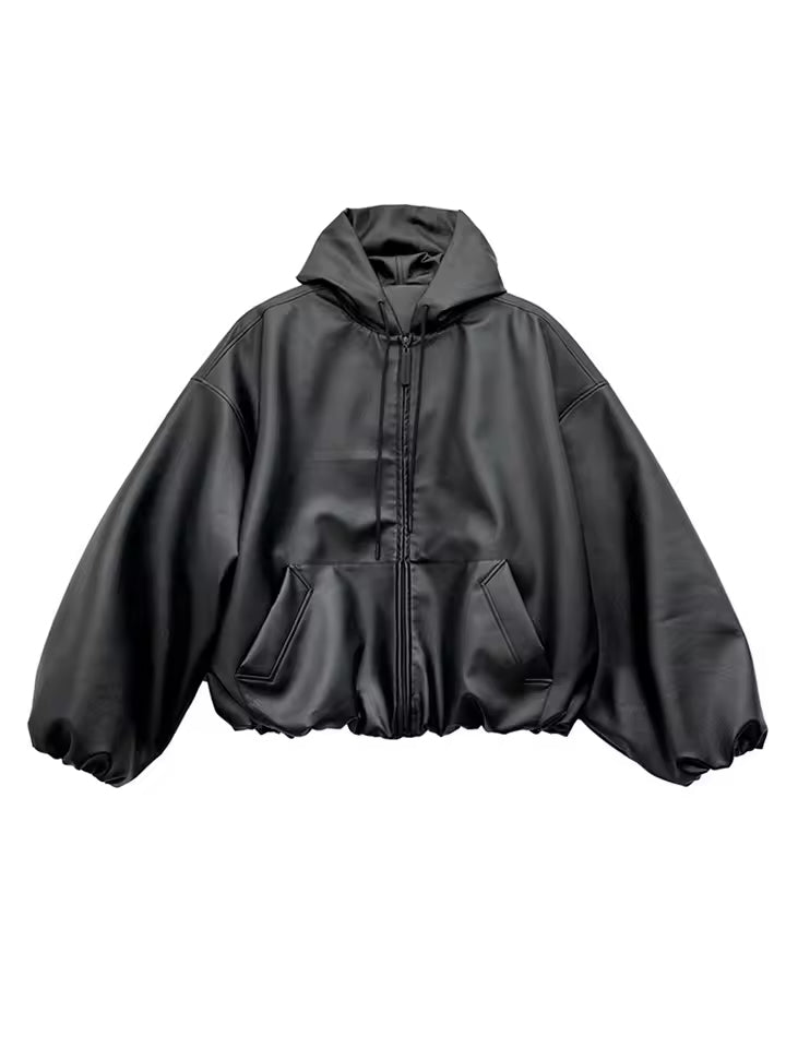 Oversized Leather Jacket | Baggy Fit